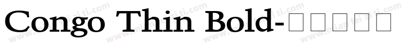 Congo Thin Bold字体转换